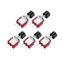 Mini interruptor com botão de pressão MECCANIXITY 5 unidades 2A/5A 250V AC/120V AC Mini interruptor com botão de pressão MECCANIXITY 5 unidades 2A/5A 250V AC/120V AC