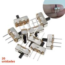 Mini Interruptor Deslizante De 3 Pinos Interruptor De Energia Com Cabo Manual 20PCS