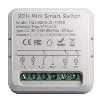 Mini interruptor inteligente wi-fi tuya 2 canais b202 Mini interruptor inteligente wi-fi tuya 2 canais b202