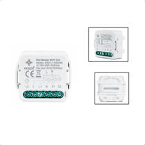 Mini Interruptor Relé Wi-Fi+Ble 2Canais Automação Tuya