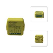 Mini Interruptor Relé Wi-Fi Cortina Amazon Tuya Amarelo