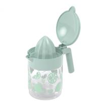 Mini Jarra Com Espremedor Plug E Tampa Decorada Verde 560ml