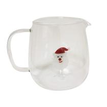 Mini jarra natalina noel vidro borossilicato santa 27,7cm Mini jarra natalina noel vidro borossilicato santa 27,7cm