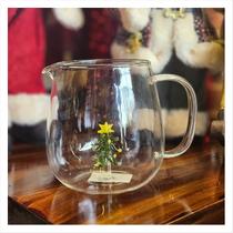 Mini Jarra Vidro Borossilicato Árvore Louça Natal 12CM