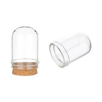 Mini Jarras De Vidro Cloche De 8ml 10 Peças Com Base De Cortiça Para Armazenamento E Exibição De