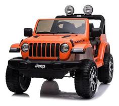 Mini Jeep Elétrico Wrangler R/c Laranja 12v - Bandeirante