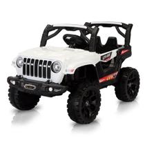 Mini Jipe Elétrico Infantil 12V Com Som Luz Led Cor Branco