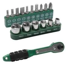 Mini Jogo Chave Catraca Soquete Bits 18 Pcs + Porta Bits Mini Jogo Chave Catraca Soquete Bits 18 Pcs + Porta Bits