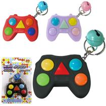 Mini jogo da memoria com chaveiro joystick e guizo colors a bateria 6,5x5cm - DM BRASIL