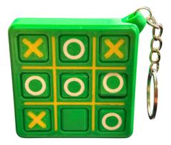 Mini Jogo Da Velha Chaveiro Infantil Lembrancinha Festa Verde