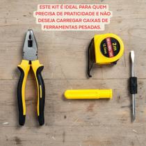 Mini Jogo De Ferramentas Alicate Ponteira Dupla Trena Manutenção Doméstica Rápida Pequenos Reparos Trabalho Manual Casa