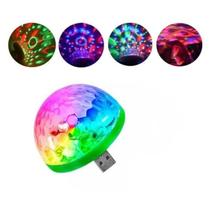 Mini Jogo de Luz Usb Led Colorido para Festa Small Magic Ball Balada Festa Dj USB RGB Colorido Rítmico