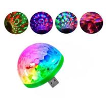 Mini Jogo de Luz Usb Led Colorido para Festa Small Magic Ball Laser Festa Usb