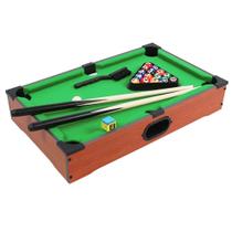Mini Jogo De Mesa Sinuca Bilhar Madeira Completa Tacos Bolas