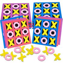 Mini jogo de tabuleiro Gamie Tic Tac Toe Foam de 5 polegadas, pacote com 24 unidades para crianças