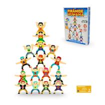 Mini Jogo Desafio Piramide Humana Novo Genio Nettoy Brinquedo Estrategia e Equilibrio