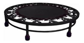 Mini Jump Profissional Preto 32 Molas Com Aro De Reforço