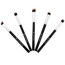 Mini Kabuki Makeup Brush Set Beauty Junkees 5pc Professional Eyeshadow Make Up Brushes Mistura, Corretivo, Marcador de Contorno, Cosméticos de Sombra de Olho Manchados Acessíveis Sem Crueldade