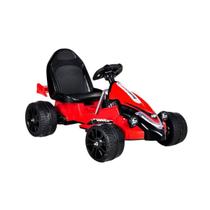 Mini Kart Elétrico Infantil Bivolt Vermelho C/ Som e Luzes 6v