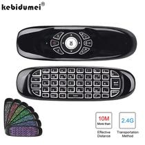 Mini Keyboard C120 Com Mouse Aéreo 2.4G Giroscópio E Retroiluminação Para TV Box Android E PC Br