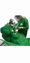 Mini Kit Cirurgia Odontológica Verde 1 Campo Paciente 2 Capotes Brim Leve 100% Algodão Sem logomarca