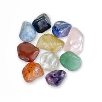 Mini Kit de 10 Pedras Roladas Mistas Mix Cristais Selecionados Pedra e Cristal - PP