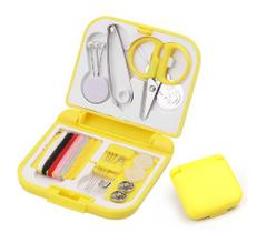 Mini Kit de costura de bolso viagem emergência Amarelo