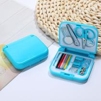 Mini Kit de costura de bolso viagem emergência azul tiffany