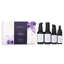 Mini kit de viagem & Edible Beauty On The Fly: leite de limpeza, 15 ml, névoa de toner, 30 ml, sérum intemporal, mais de 10 ml, loção hidratante, 15 m