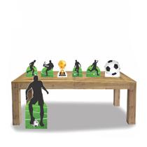 Mini Kit Display Festa Infantil Futebol Silhueta 7 peças