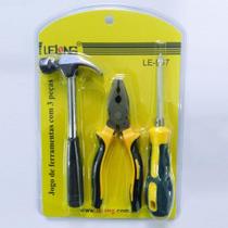 Mini Kit Ferramentas com 3 Peças - Martelo Alicate Chave de Fenda LE-967 - Lelong Mini Kit Ferramentas com 3 Peças - Martelo Alicate Chave de Fenda LE-967 - Lelong