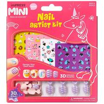 Mini kit infantil de unhas postiças e artísticas Nail Artist Kit imPRESS Kiss NY