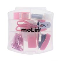 Mini Kit Office Rosa Claro c/9 Itens MoLin