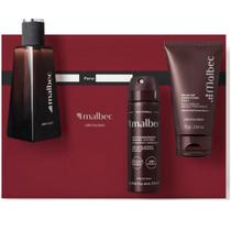 Mini Kit Presente Malbec 3 itens Perfume 50 mlshower geldesodorante aerossol Mini Kit Presente Malbec 3 itens Perfume 50 mlshower geldesodorante aerossol