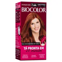 Mini Kit Tintura Creme Biocolor Cobre Intenso 7.44