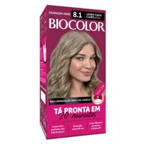 Mini Kit Tintura Creme Biocolor Louro Cinza Claro 8.1
