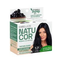 Mini Kit Tintura Suave Natucor 1.7 Preto Azulado - Embelleze