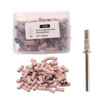 Mini Kits De Bandas De Lixa De 3.1mm, 100 Peças, Brocas Para Unhas, Conjuntos De Mandril, Ferramenta