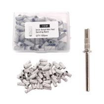 Mini Kits De Bandas De Lixa De 3.1mm, 100 Peças, Brocas Para Unhas, Conjuntos De Mandril, Ferramenta