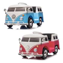 Mini Kombi Elétrica 6V Licenciado Volkswagen Buzz Com Luz e Som Importway