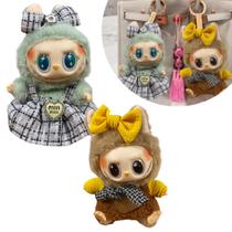 Mini Labubu Pelúcia com Roupas Coleção Surpresa Mini Labubu Pelúcia com Roupas Coleção Surpresa