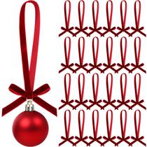 Mini laço de Natal, enfeites, fita de veludo, 24 unidades