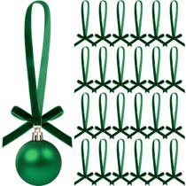 Mini laço de Natal, enfeites, fita de veludo, 24 unidades