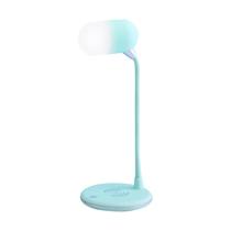 Mini Lâmpada de Mesa 3 em 1 com Alto-falante Bluetooth, Carregamento Sem Fio e LED Dimmable