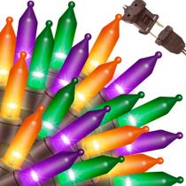 Mini lâmpadas String Lights LAMPHOME Halloween 100, 6 m, laranja, roxo, verde