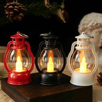 Mini Lampião Retrô 9cm Luminária LED Decorativa Vintage Para Decoração Festa Casamento