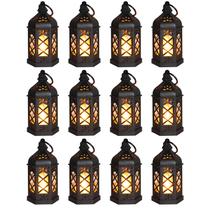 Mini Lantern Reperla Black Tea Light Lantern, pacote com 12