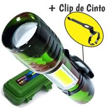 Mini Lanterna Camuflada Portátil 3 Modos Led E Zoom Recarregável USB