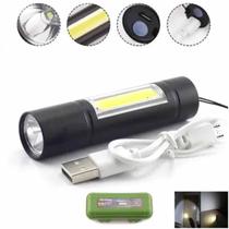 Mini Lanterna De Led Recarregável Potente Com Zoom Lua Tek LT-413