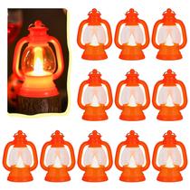 Mini lanterna elétrica Ferraycle, 12 peças, laranja, 10 cm, vintage